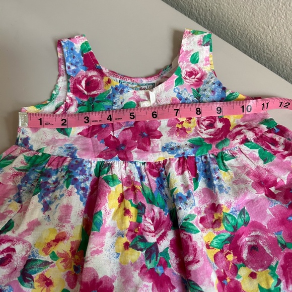 VINTAGE KOKOMO KIDS Toddler Girl Pink‎ Floral Dress - size 18 Months - adorable - Picture 9 of 12